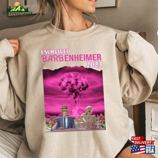 I Survived Barbenheimer 2023 Shirt Comfort Colors Barbie Oppenheimer T-Shirt Sweatshirt