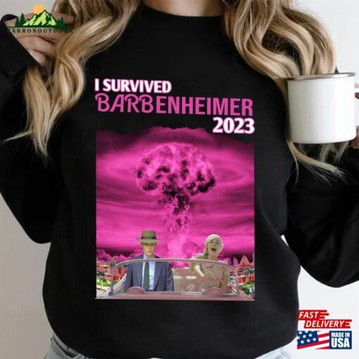 I Survived Barbenheimer 2023 Shirt Comfort Colors Barbie Oppenheimer T-Shirt Sweatshirt