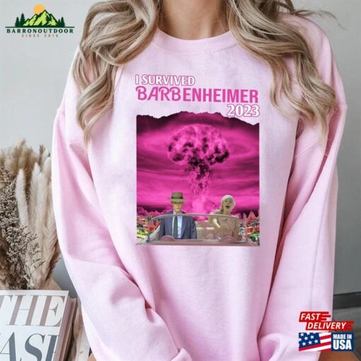 I Survived Barbenheimer 2023 Shirt Comfort Colors Barbie Oppenheimer T-Shirt Sweatshirt