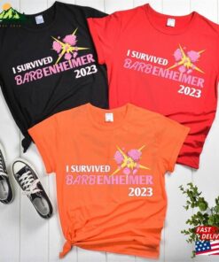 I Survived Barbenheimer 2023 T Shirt Funny Movie Hoodie Barbie Shirt Unisex Classic 4