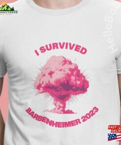 I Survived Barbenheimer Pink Bomb Unisex Jersey Short Sleeve Tee Shirt Hoodie T-Shirt I Survived Barbenheimer Pink Bomb Unisex Jersey Short Sleeve Tee Shirt Hoodie T-Shirt
