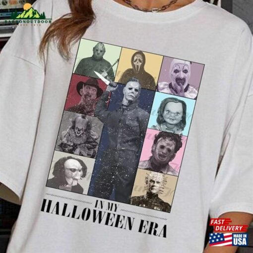 In My Halloween Era Shirt Horror Movie Character Eras Tour Sweatshirt Unisex