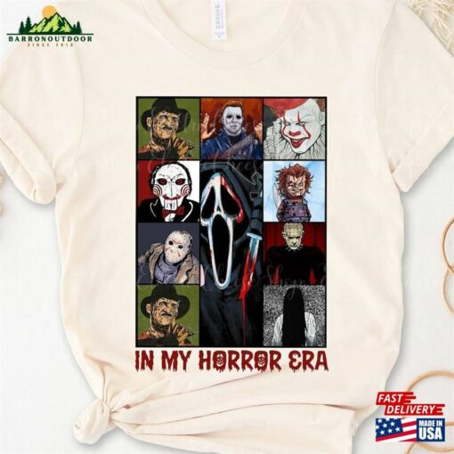 In My Horror Era Shirt Halloween Characters Movie Hoodie Classic