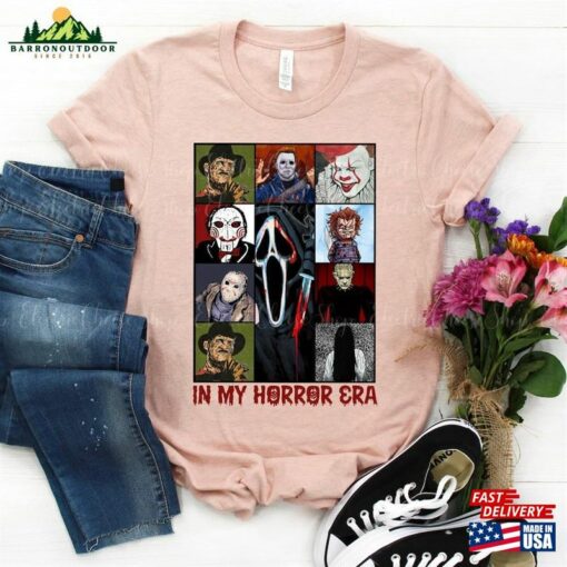 In My Horror Era Shirt Halloween Characters Movie Hoodie Classic