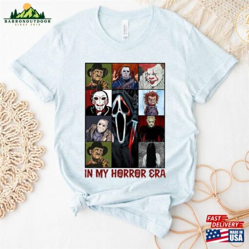 In My Horror Era Shirt Halloween Characters Movie Hoodie Classic