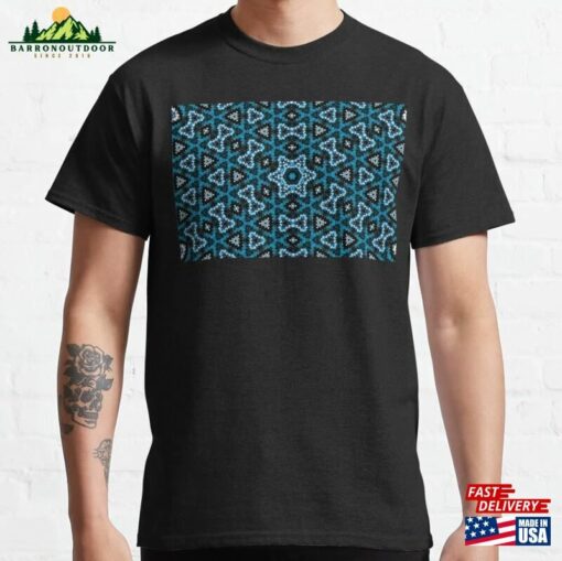 Jade And Blue Geometric Bow Pattern Classic T-Shirt Unisex Sweatshirt