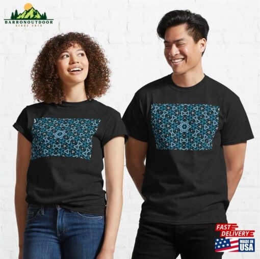 Jade And Blue Geometric Bow Pattern Classic T-Shirt Unisex Sweatshirt