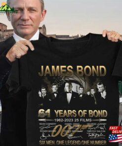 James Bond 007 61Th Anniversary 1962 2023 Signatures Movie Shirt Hoodie Classic James Bond 007 61Th Anniversary 1962 2023 Signatures Movie Shirt Hoodie Classic