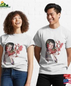 Japanese Sakura Girl Classic T-Shirt Hoodie Unisex Japanese Sakura Girl Classic T-Shirt Hoodie Unisex