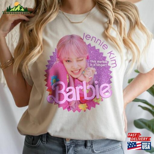 Jennie Kpop Shirt Blackpink Sweatshirt Barbie Vintage Retro Graphic Tee Music Unisex Gifts Fan Hoodie