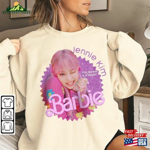 Jennie Kpop Shirt Blackpink Sweatshirt Barbie Vintage Retro Graphic Tee Music Unisex Gifts Fan Hoodie T-Shirt Classic