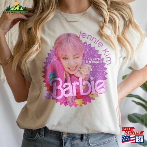 Jennie Kpop Shirt Blackpink Sweatshirt Barbie Vintage Retro Graphic Tee Music Unisex Gifts Fan Hoodie T-Shirt Classic