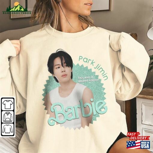 Jimin Kpop Shirt Bts Sweatshirt Jinmin Barbie Vintage Retro Graphic Tee Music Unisex Gifts Fan Hoodie Classic