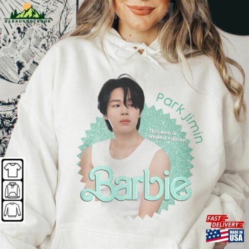 Jimin Kpop Shirt Bts Sweatshirt Jinmin Barbie Vintage Retro Graphic Tee Music Unisex Gifts Fan Hoodie Classic