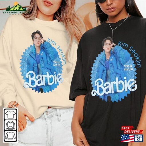 Jin Kpop Shirt Bts Sweatshirt Barbie Vintage Retro Graphic Tee Music Unisex Gifts Fan Hoodie T-Shirt