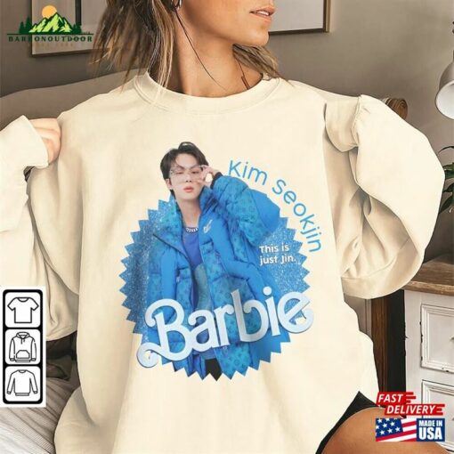 Jin Kpop Shirt Bts Sweatshirt Barbie Vintage Retro Graphic Tee Music Unisex Gifts Fan Hoodie T-Shirt