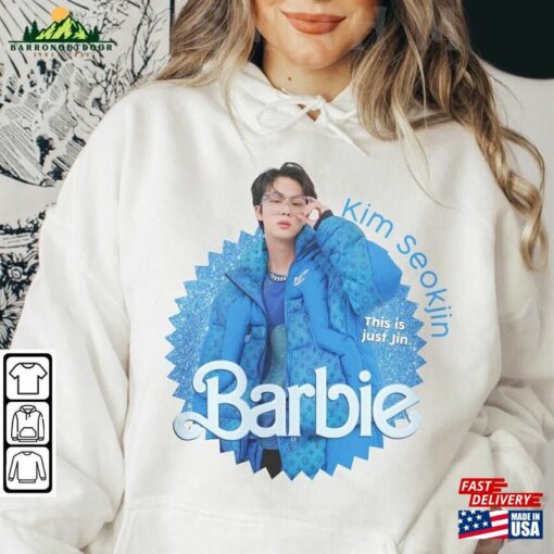 Jin Kpop Shirt Bts Sweatshirt Barbie Vintage Retro Graphic Tee Music Unisex Gifts Fan Hoodie T-Shirt