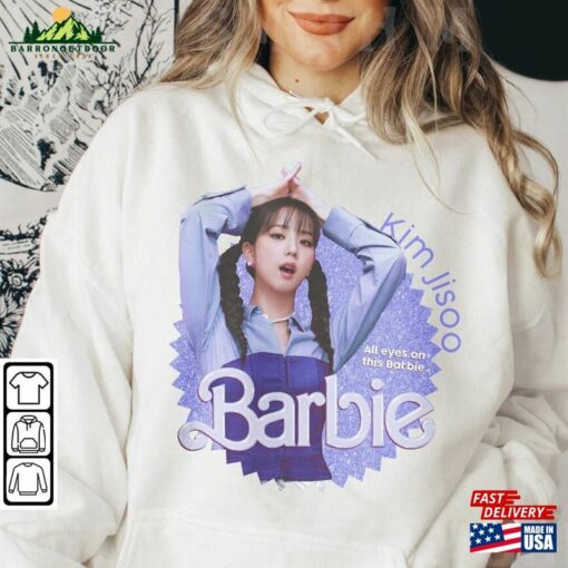 Jisoo Kpop Shirt Blackpink Sweatshirt Barbie Vintage Retro Graphic Tee Music Unisex Gifts Fan Hoodie T-Shirt