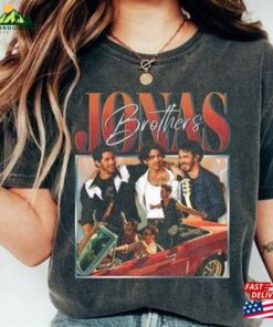 Jonas Brothers Comfort Color Shirt Five Albums One Night Tour Movie Graphic Tee Hoodie Classic