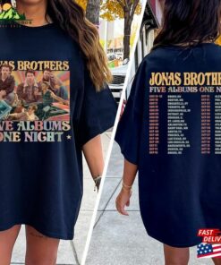 Jonas Brothers Vintage Shirt Five Albums One Night Tour Movie Graphic Tee Classic T-Shirt Jonas Brothers Vintage Shirt Five Albums One Night Tour Movie Graphic Tee Classic T-Shirt