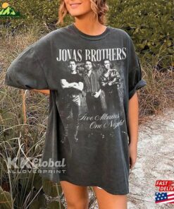 Jonas Brothers Vintage Shirt Five Albums One Night Tour Movie Graphic Tee T-Shirt Classic Jonas Brothers Vintage Shirt Five Albums One Night Tour Movie Graphic Tee T-Shirt Classic