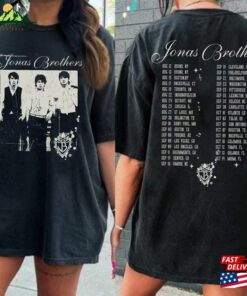 Jonas Brothers Vintage Shirt Five Albums One Night Tour Movie Graphic Tee T-Shirt Hoodie Jonas Brothers Vintage Shirt Five Albums One Night Tour Movie Graphic Tee T-Shirt Hoodie