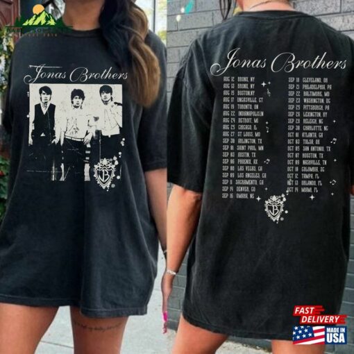 Jonas Brothers Vintage Shirt Five Albums One Night Tour Movie Graphic Tee T-Shirt Hoodie