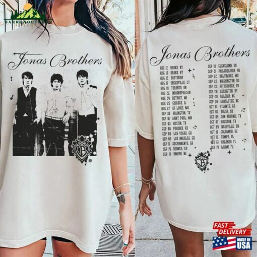 Jonas Brothers Vintage Shirt Five Albums One Night Tour Movie Graphic Tee T-Shirt Hoodie