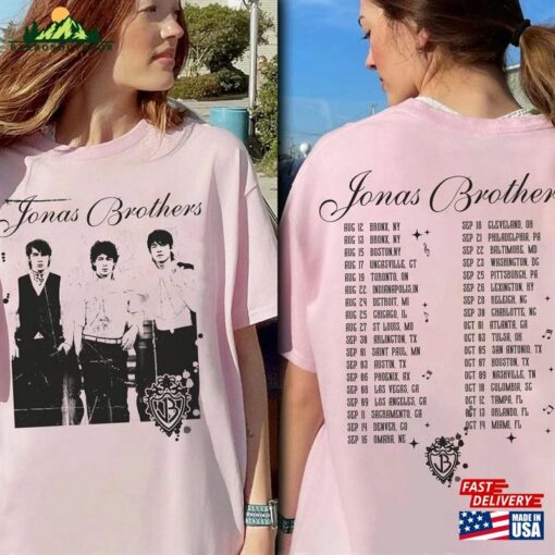 Jonas Brothers Vintage Shirt Five Albums One Night Tour Movie Graphic Tee T-Shirt Hoodie