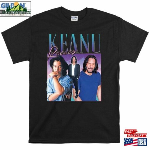 Kenau Reeves Homage Film Star Movie Icon T-Shirt Hoodie Hoody S M L Sweatshirt