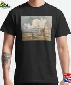 Landscape With Gypsies And Wagon Classic T-Shirt Hoodie Landscape With Gypsies And Wagon Classic T-Shirt Hoodie