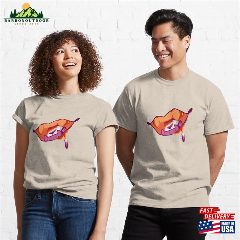 Lesbian Pride Teeth Classic T-Shirt Unisex Lesbian Pride Teeth Classic T-Shirt Unisex