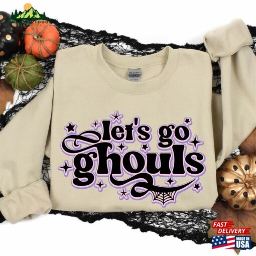 Lets Go Ghouls Shirt Vintage Halloween Retro Fall Tee T-Shirt Unisex