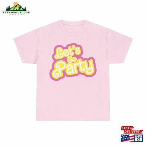 Lets Go Party Unisex Heavy Cotton T-Shirt Pink Doll Classic