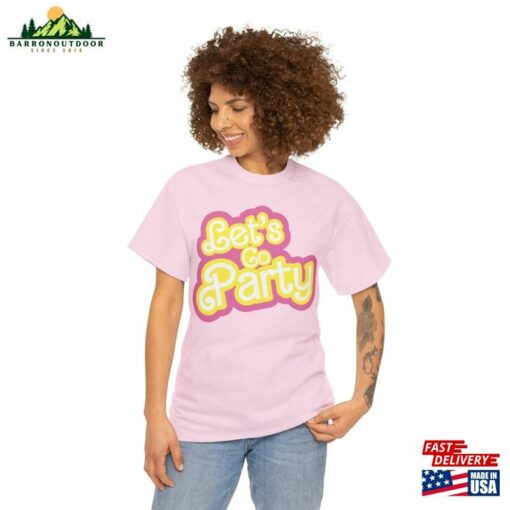 Lets Go Party Unisex Heavy Cotton T-Shirt Pink Doll Classic