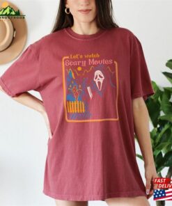Lets Watch Scary Movies Shirt Comfort Colors Scream T Shirt Classic 1