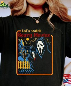 Lets Watch Scary Movies Shirt Comfort Colors Scream T Shirt Classic 2