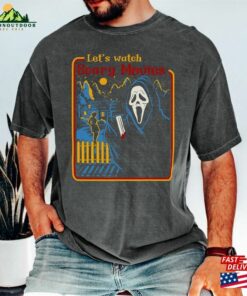 Lets Watch Scary Movies Shirt Comfort Colors Scream T Shirt Classic 3