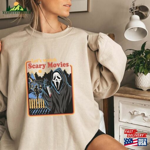 Let’s Watch Scary Movies Sweatshirt Scream Hoodie Unisex