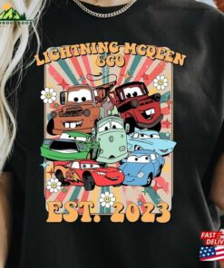 Lightning Mcqueen Co 2023 Retro Vintage T-Shirt Disney Cars Shirt Sweatshirt Classic