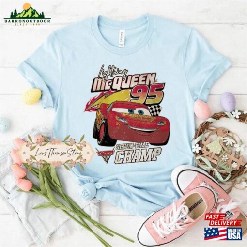 Lightning Mcqueen Shirt Disney Kids Cars Birthday Hoodie Sweatshirt