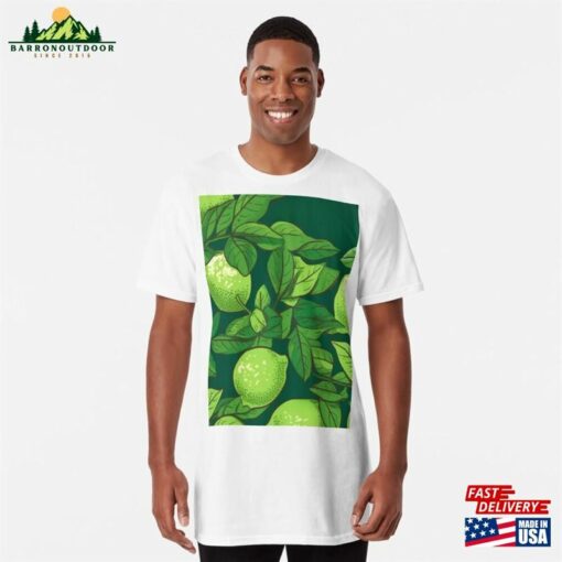 Limes Seamless Pattern Long T-Shirt Hoodie Unisex