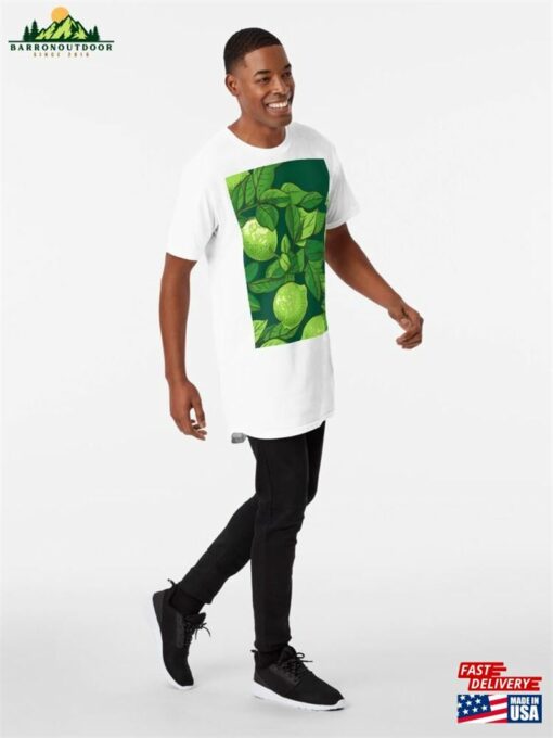 Limes Seamless Pattern Long T-Shirt Hoodie Unisex