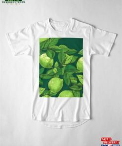 Limes Seamless Pattern Long T Shirt Hoodie Unisex 3