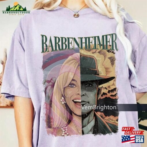 Limited Barbenheimer Vintage T-Shirt Shirt Come On Baby Lets Go Party Unisex