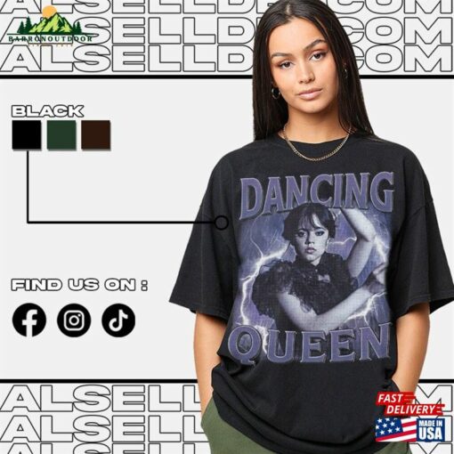 Limited Dancing Queen Wednesday Addams Vintage T-Shirt Gift For Women And Man Unisex Hoodie Classic