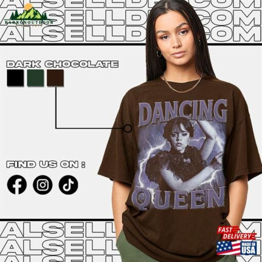 Limited Dancing Queen Wednesday Addams Vintage T-Shirt Gift For Women And Man Unisex Hoodie Classic