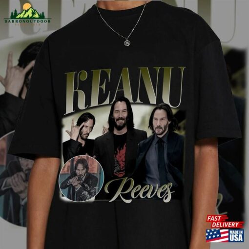 Limited Keanu Reeves Vintage T-Shirt John Wick 4 Movie 2023 Shirt Cyberpunk Retro 90S Tee Sweatshirt Classic