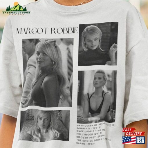 Limited Margot Robbie Vintage T-Shirt Gift For Women And Man Unisex Bootleg Sweatshirt