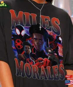 Limited Miles Morales Spiderman Across The Spider Verse Vintage T-Shirt Hoodie Sweatshirt